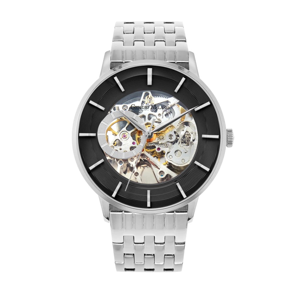 ARTURO - Men's Giorgio Milano Stainless Steel  Watch with Black Dial