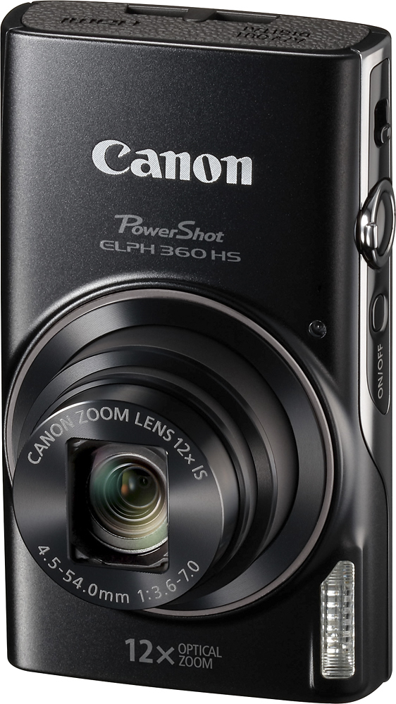 Canon - PowerShot ELPH 360 20.2-Megapixel Digital Camera - Black