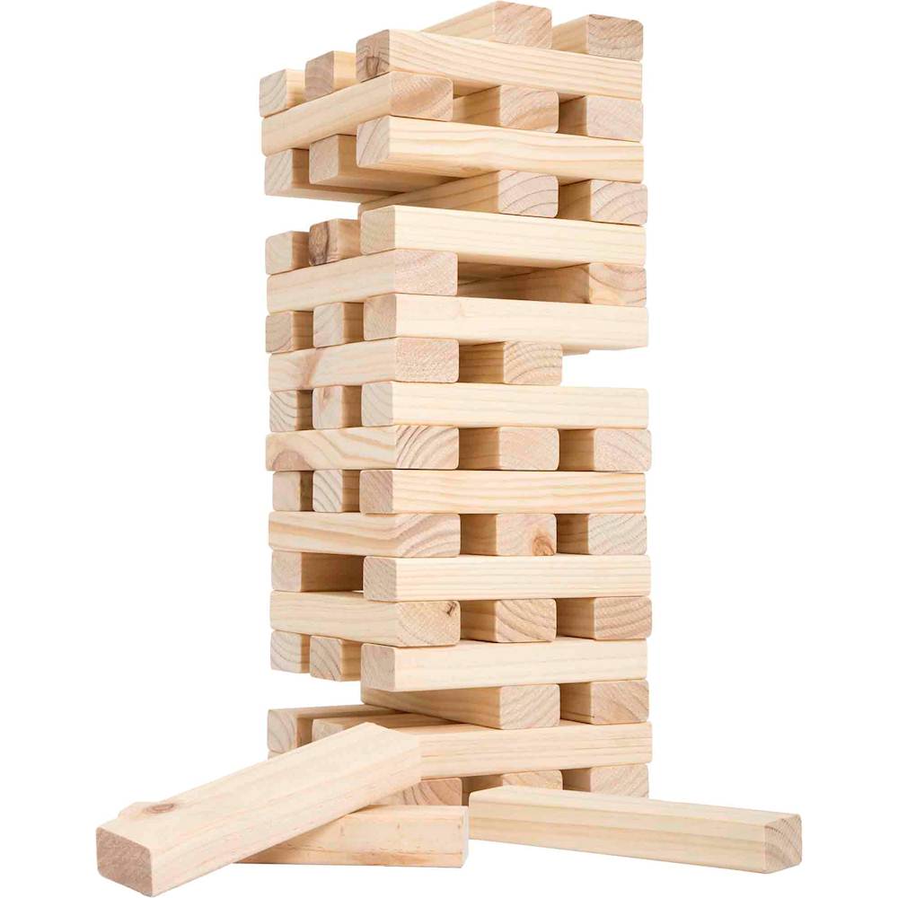 Hey! Play! - Nontraditional Giant Wooden Blocks Tower Stacking Game