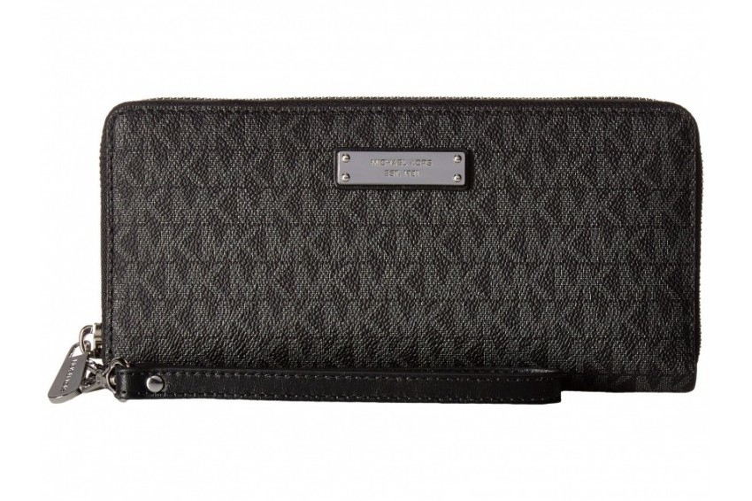 Michael Kors Jet Set Travel Logo Continental Wallet - Black