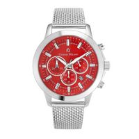 SANTE - Men%27s Giorgio Milano Stainless Steel Two - Tone Watch with Red Dial and Mesh Band