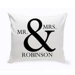 Mr & Mrs Throw Pillow