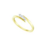 10k White Gold Round Diamond 3-stone Promise Bridal Engagement Ring 1/10 Ctw