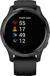 Garmin - Venu Smartwatch 43mm Fiber-Reinforced Polymer - Black With Silicone Band