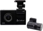 Cobra - SC 200D Dual-View Smart Dash Cam with Rear-View Accessory Camera - Black