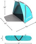 Wakeman - Portable Pop Up Beach Tent - Turquoise