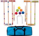 Hey! Play! - Croquet Set with Carrying Case - Blue/Yellow/Orange/Red/Green/Purple/Light Blue