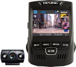 Rexing - V1P Plus Front and Rear Dash Cam - Black