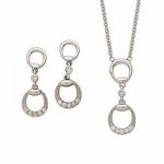 Silver Equestrian Double Snaffle Design Set