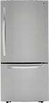 LG - 25.5 Cu. Ft. Bottom-Freezer Refrigerator with Ice Maker - Stainless steel
