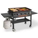 Blackstone 4-Burner 36" Griddle Cooking Station with Side Shelves