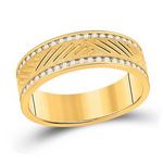 10k Yellow Gold Round Diamond Wedding Machine Set Band 1/2 Ctw