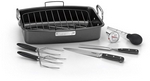 Cuisinart-Steel Nonstick 17” x 13" Roaster Set with Carving Tools